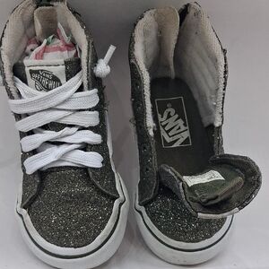 Vans Kids Glitter High-Top Sneakers - Black Glitter